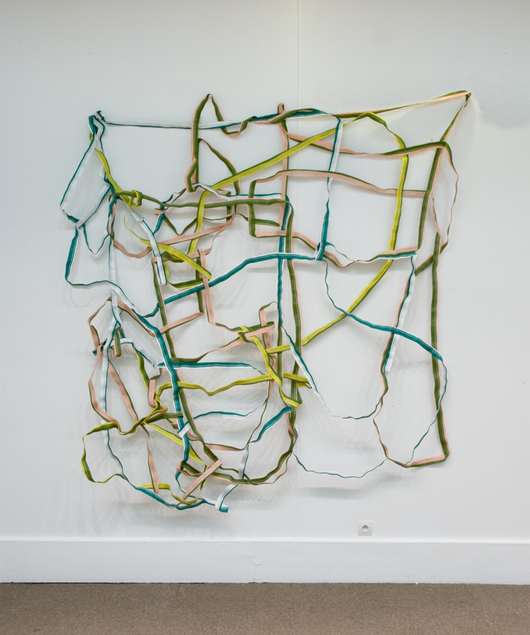TRANSIT, 2001, nylon webbing, 254 x 254 cm