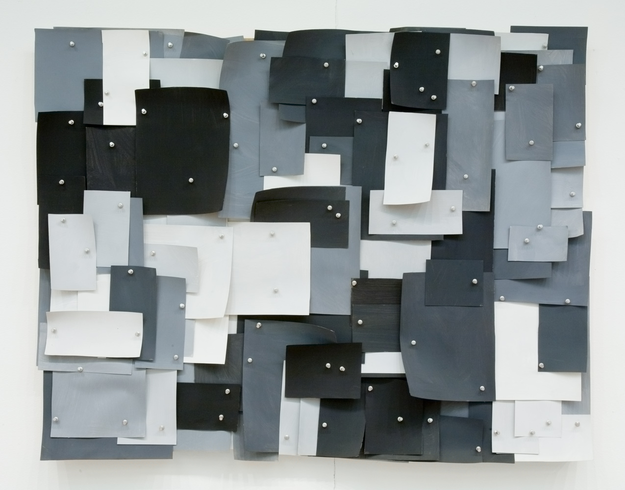 ALLOW, 1996, paint on paper, board, push pins, 37 x 47.5 x 3 inches