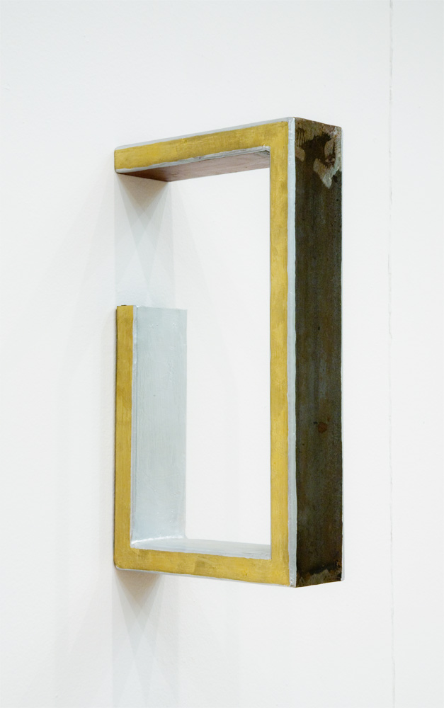 ELEGANT EDGED HANDLE, 1996, enamel on steel, 15.25 x 3 x 8 inches