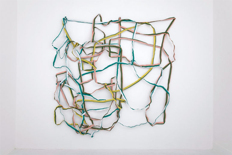 TRANSIT, 2001, nylon webbing, 100 x 100 in