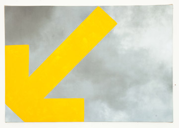 WHERE, 2011, acrylic on archival inkjet print on stretched linen, 24 x 16 in
