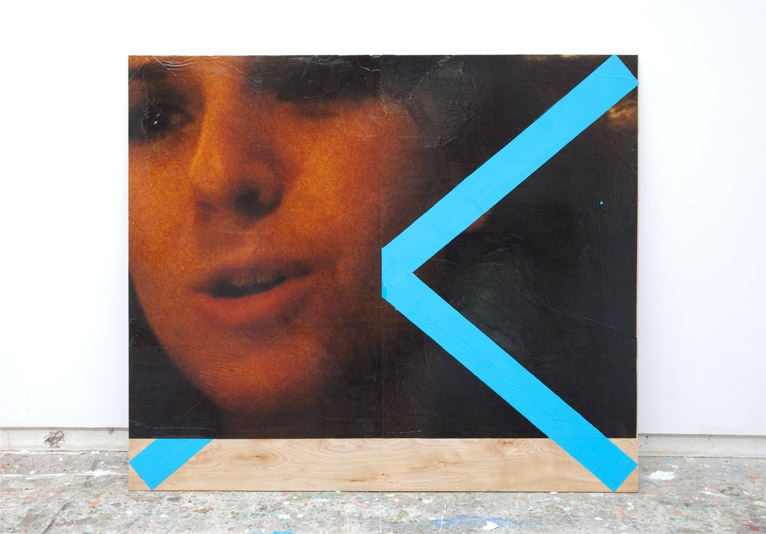 SINGER, 2010, photographic print on plywood, 56 x 50 in
