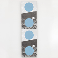 REACH, 2014, acrylic on archival inkjet print on stretched linen, 12 x 43 inches