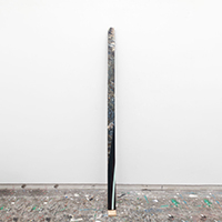 STAND, 2015, acrylic dispersion on archival inkjet print sealed with urethane and uv varnish on wood, 91 x 3.5 x 16 inches