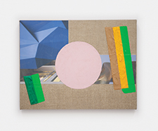 BRACKETING (SCULPTURE), 2020, acrylic dispersion on archival inkjet print sealed with urethane and uv varnish on stretched linen on board, 15 x 11 inches
